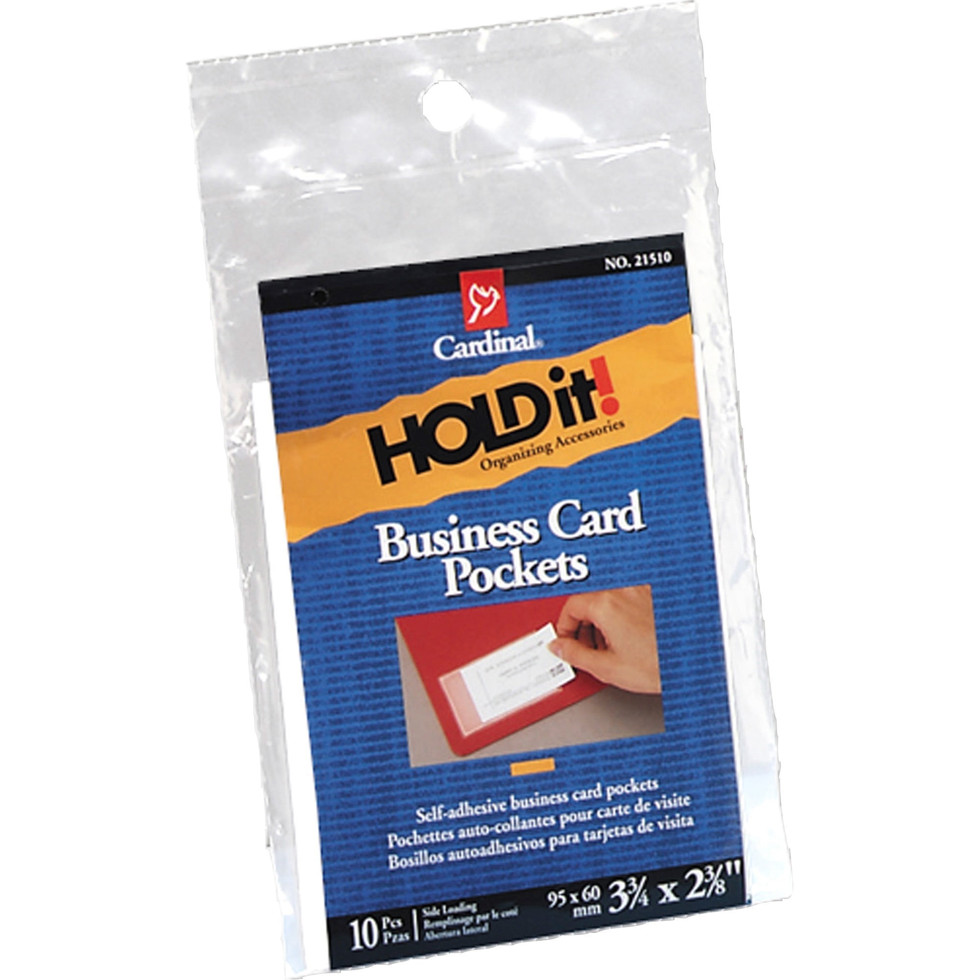 Cardinal, CRD21510, HOLDit! Business Card Pockets, 10 / Pack, Clear