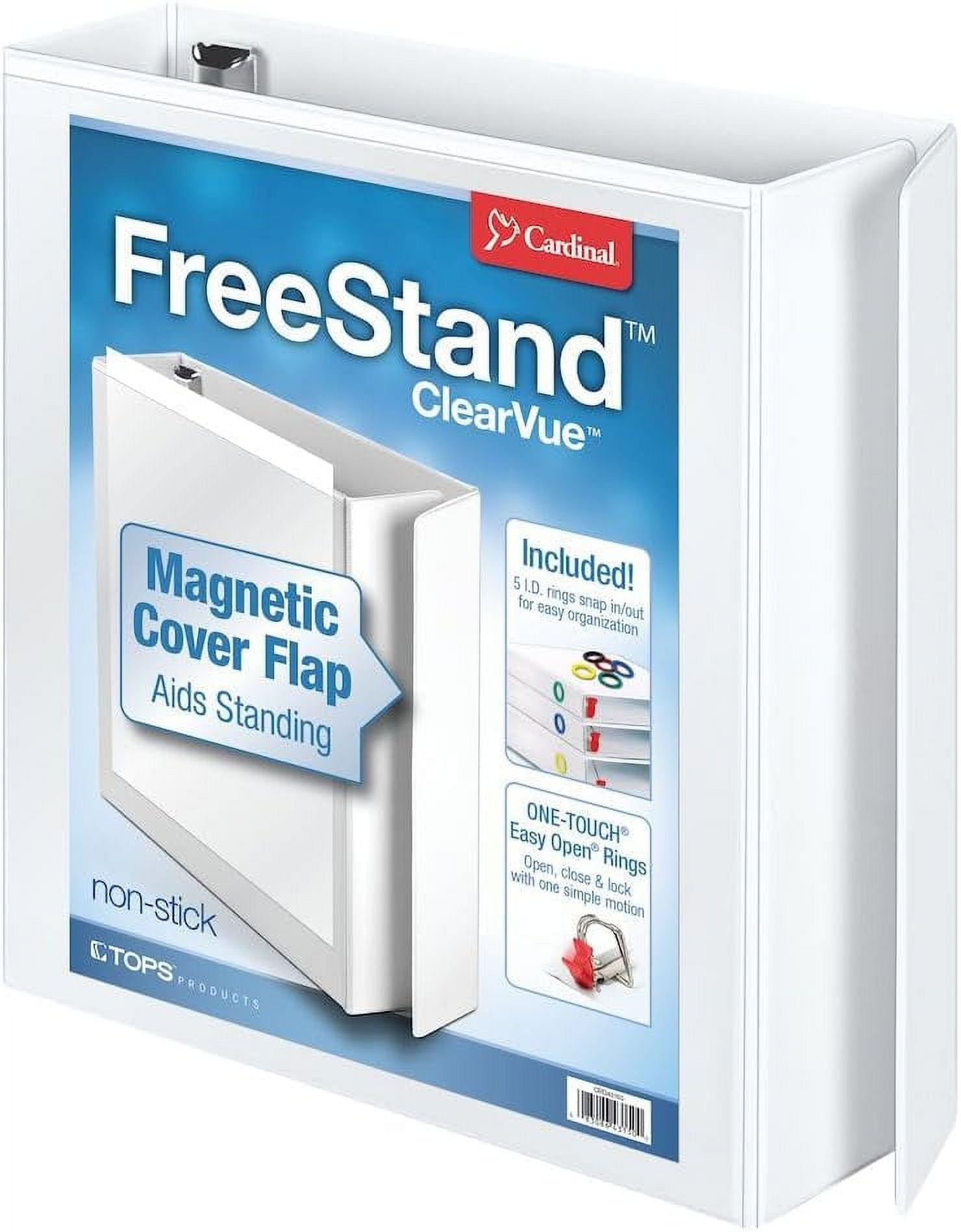 Cardinal Cardinal Freestanding SlantD Ring Binders (CRD43120), White