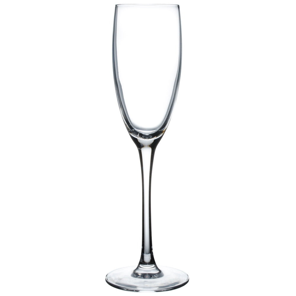 taktik Håndskrift madlavning Cardinal Champagne Flute Glass Clear, Kwarx, 5.75 oz., 2" Top Diameter x  2.75" Bottom Diameter x 8.875" Height | 2 Dozen - Walmart.com