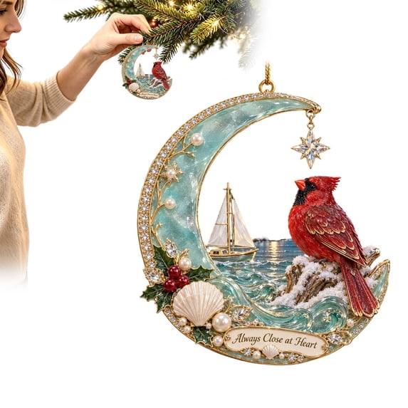 Cardinal Christmas Hanging Ornaments,Red Cardinal Ornaments for Christmas Tree Old World Christmas Ornaments Xmas Decor Cardinal Mom Remembrance Memorial Sympathy Bird Lover Gift 3.15 Inch