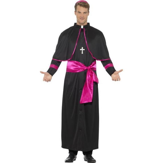 Cardinal Costume Adult Black Saints Sinners Medium Male Fancy Dress Party Book Week Halloween