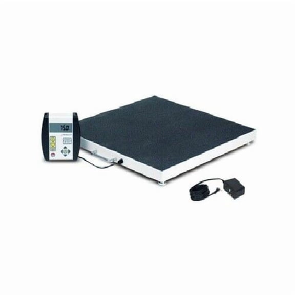 Detecto 6800-AC 24 x 24 in. 1000 x 0.2 lbs x 0.1 kg Platform with AC Adaptor Portable Bariatric Scale