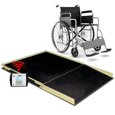 Detecto FHD-144-II-AC 4 x 4 ft. 1000 lbs Ramp MV1 Indicator AC Adapter Floor Scale