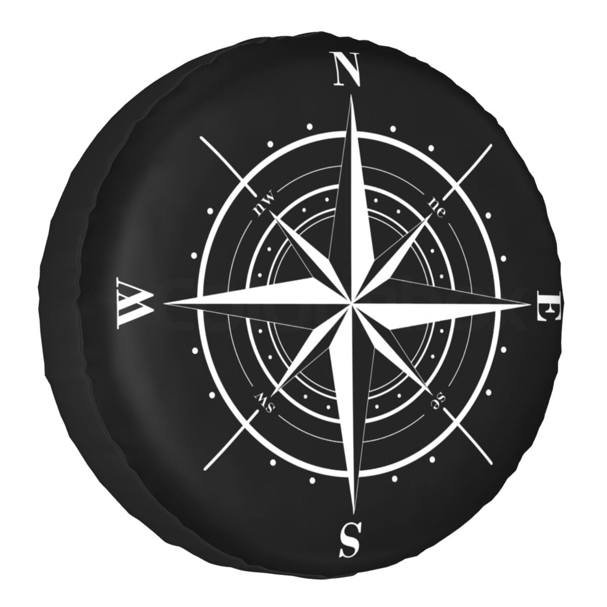 Cardinal Directions And Compass Rose Spare Wheel Tire Cover Universal