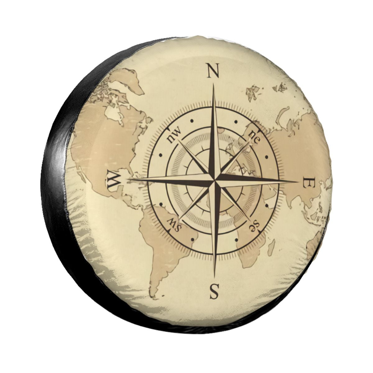Cardinal Directions And Compass Rose Spare Wheel Tire Cover for ...