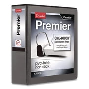 Cardinal Easy-Open ClearVue Locking Slant-D Binder, 3" Cap, 11 x 8 1/2, Black