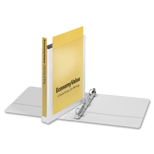 Cardinal EconomyValue ClearVue Slant-D Ring Binder 1" Binder Capacity - Letter - 8 1/2" x 11" Sheet Size - 240 Sheet Capacity - 1" Spine Width - 3 x D-Ring Fastener(s) - 2 Inside Front & Back Pocket(s
