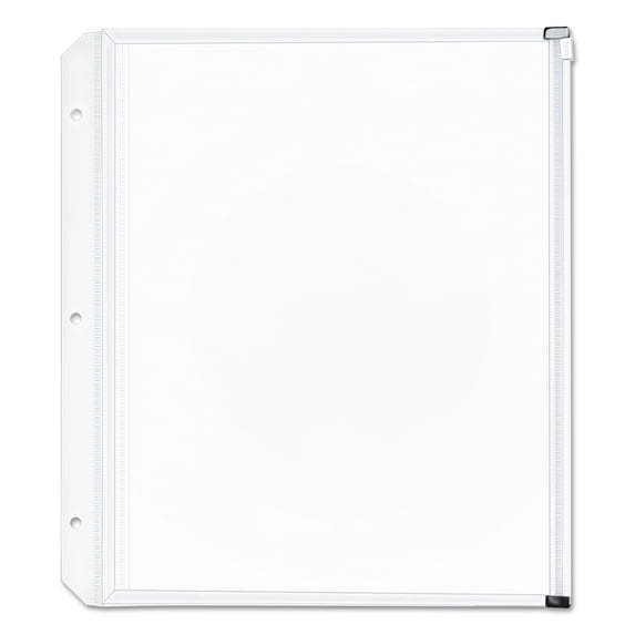 Cardinal Expanding Zipper Binder Pockets, 8.5 x 11, Clear, 3/Pack