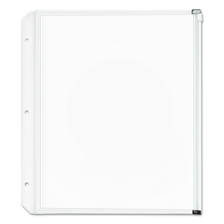 Expanding Zipper Binder Pockets, 8.5 x 11, Clear, 3/Pack Expanding Zipper Binder Pockets, 8.5 x 11, Clear, 3/Pack