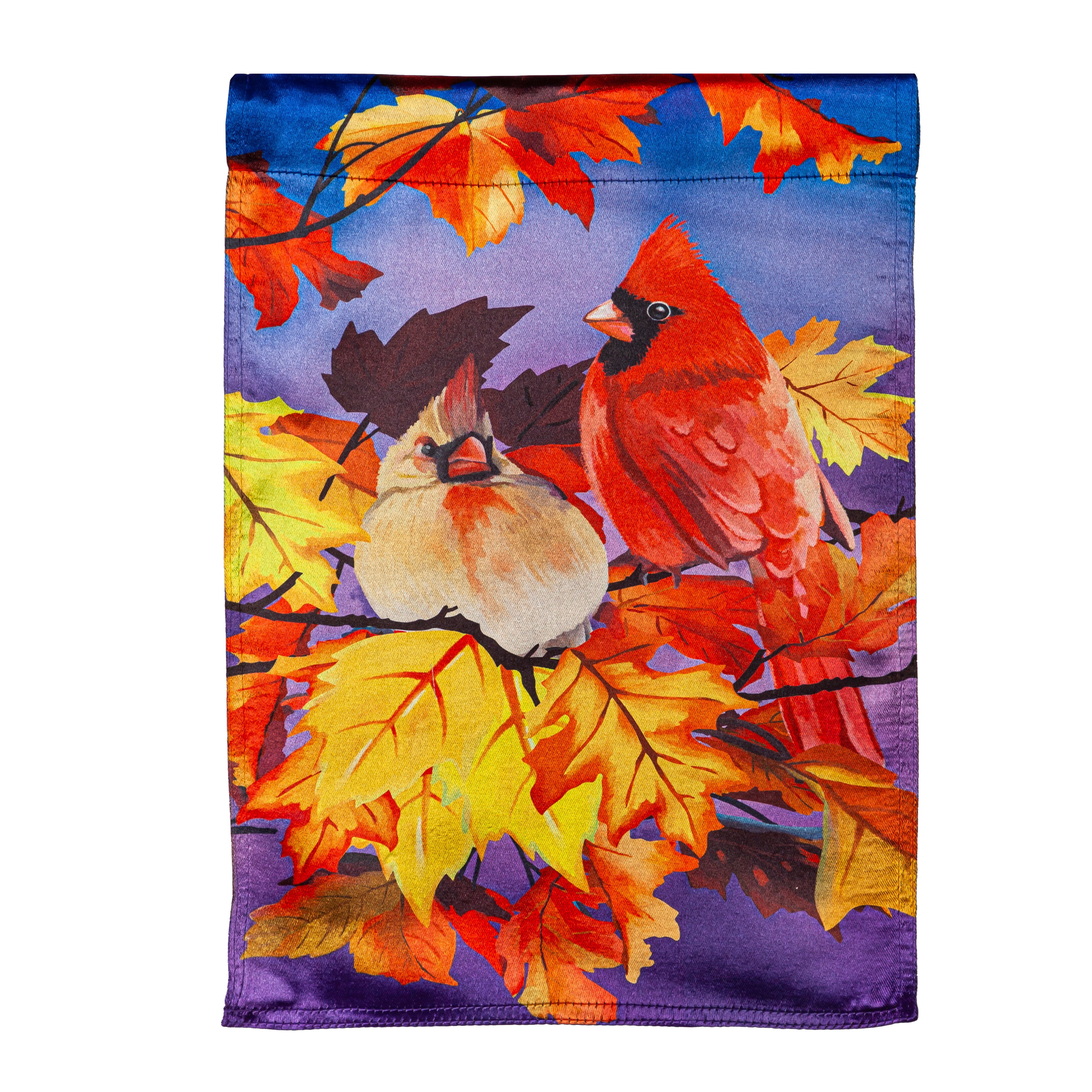 Double-Sided Red and Yellow Polyester Fall Garden Flag