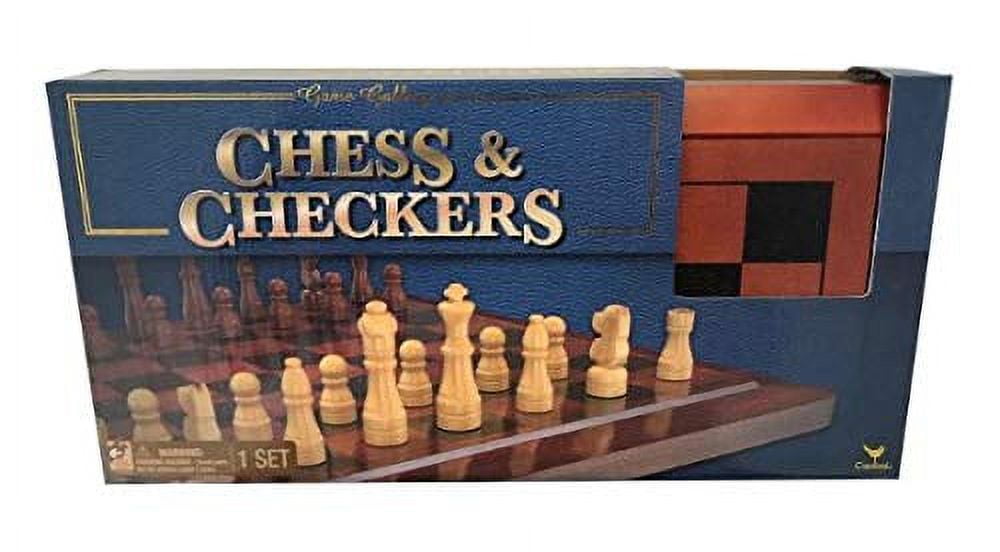 Game Gallery Chess & Checkers Wood Set