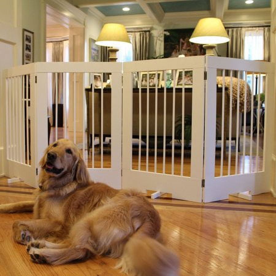 Cardinal Gates Premium Four Panel Pet Gate Freestanding Gate Works
