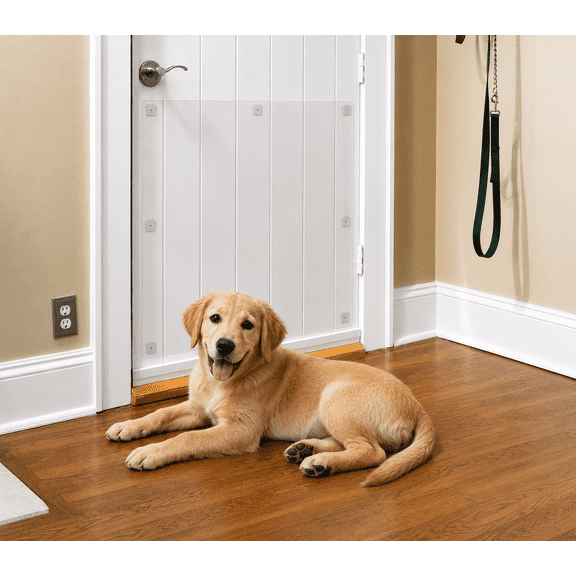 Cardinal Gates Door Shield Clear Door Protector for Dogs & Cats, Protects Doors from Scratching, Claw Marks & Paw Damage, Easy Install