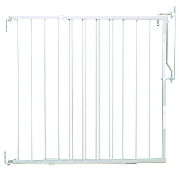 "Cardinal Gates Wall Mounted Adjustable Steel Pet Safety Gate, 26.5"" to 41.5"" Wide x 29.5"" Tall - White"