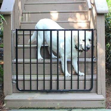 Cardinal Gates Outdoor Stairway Safety, 27-42.5"W x 29.5"H, Black