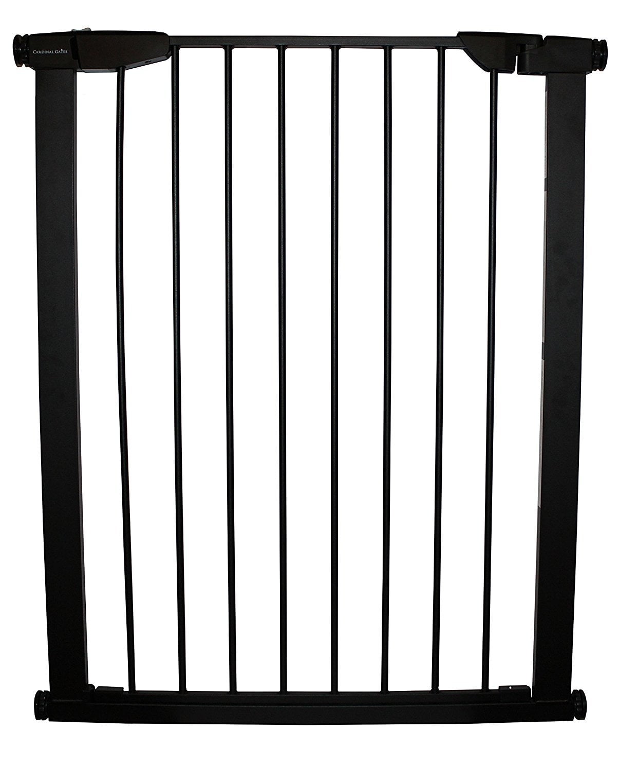 Extra Tall Black Steel Pressure Mounted Pet Gate