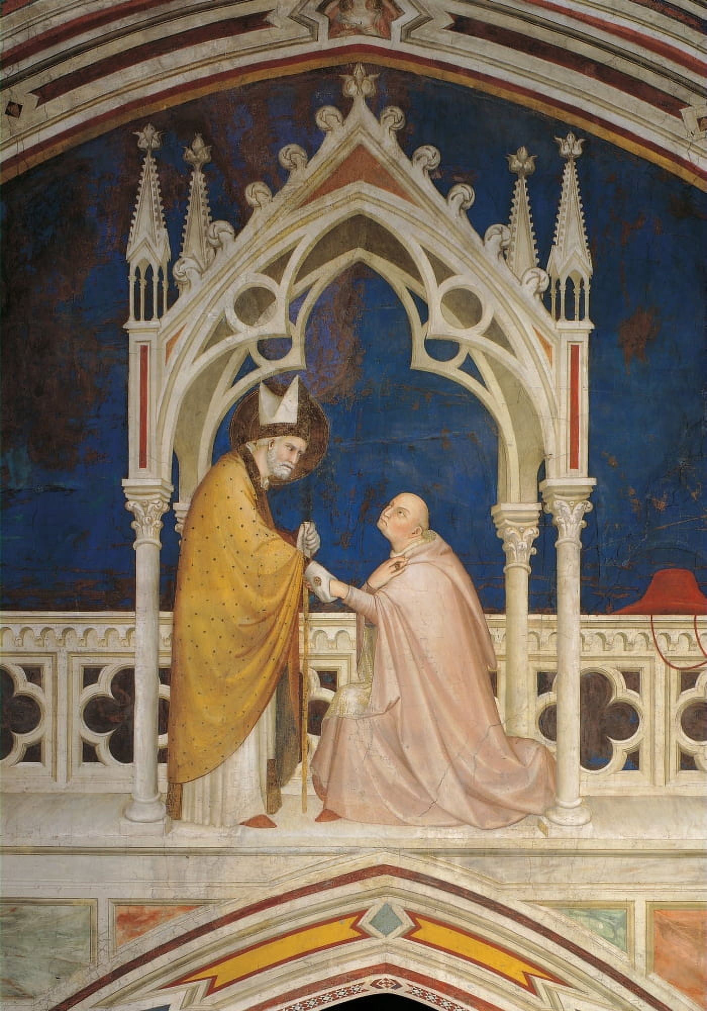 Cardinal Gentile Portino Montefiore Kneeling Before St Martin Of Tours Canvas Art - (18 x 24)