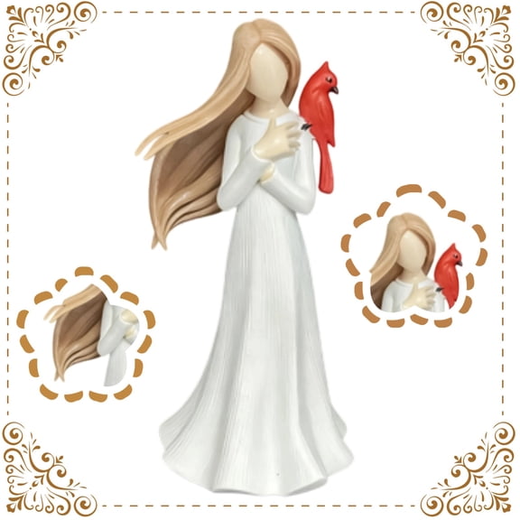 Cardinal Gifts for Women, Guardian Angel Love and Serenity Figurines, Resin Statues Sympathy Rememberance Memorial Comfort Heaven Gifts