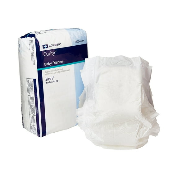 Cardinal Health, Diapers, Wings™, Size 7, 41+ lbs, Unisex Disposable Case of 128