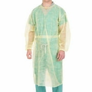 Cardinal Health Disposable Polypropylene Protective Procedure Gown Yellow One Size Fits Most 10 per Pack