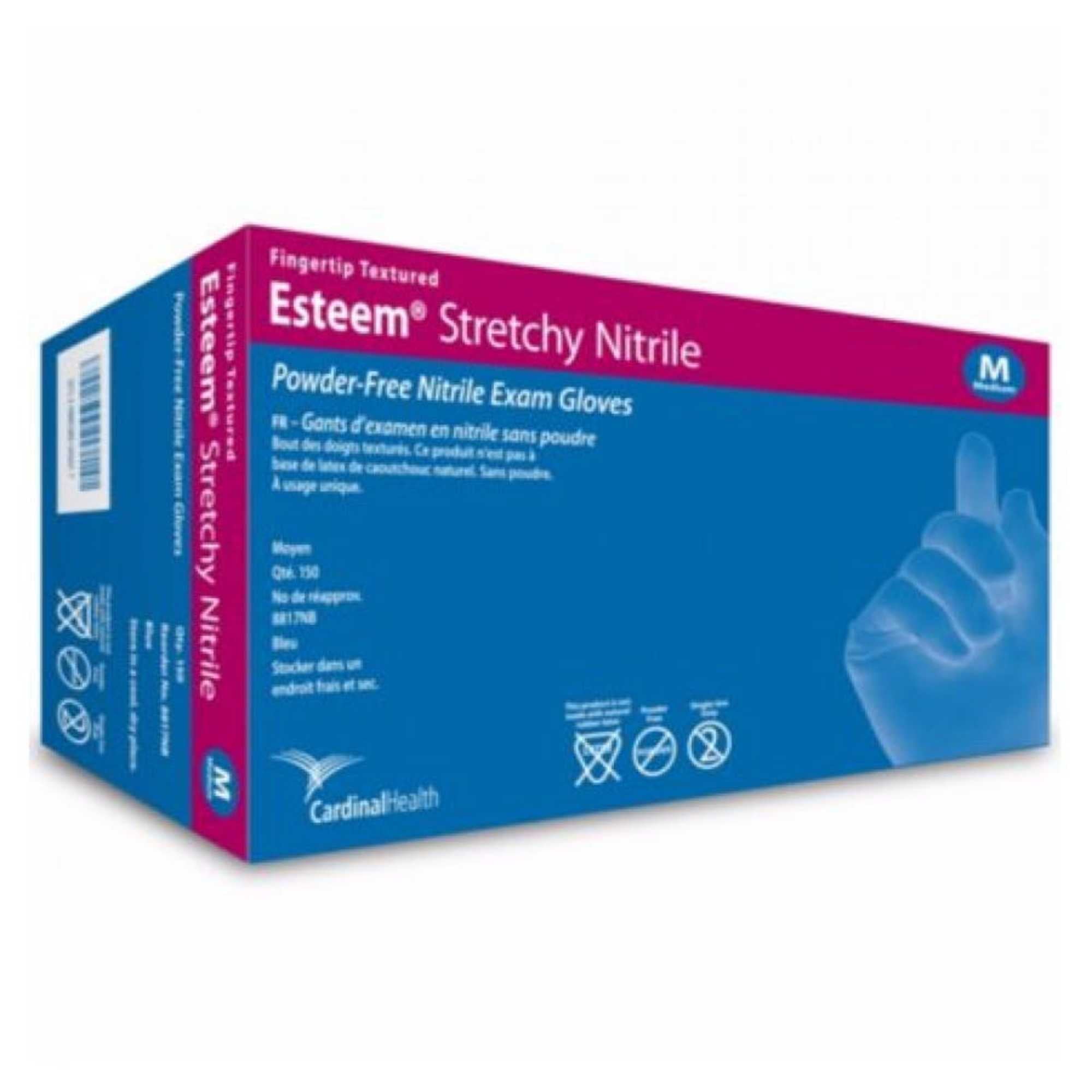 Cardinal Health Esteem Stretchy Nitrile PowderFree Exam Gloves 150