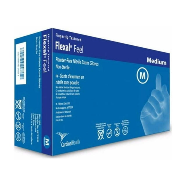 Cardinal Health Flexal Feel PowderFree Nitrile Exam Gloves 100 Count