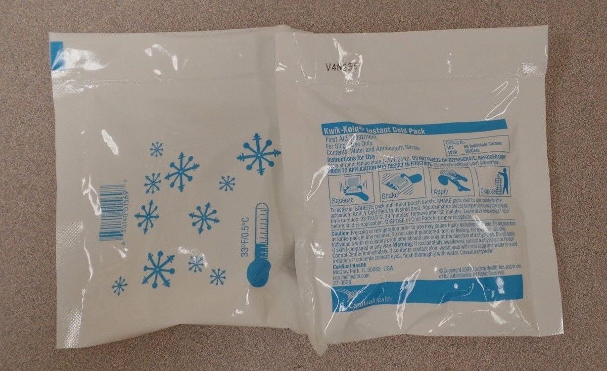 Cardinal Health KWIKKOLD Instant Ice Pack First Aid Kit Size2 pks