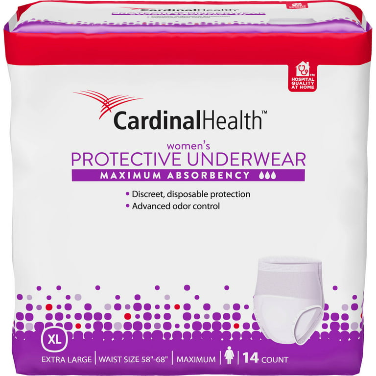 Cardinal Health Maximum Absorbency Women's Protective Underwear, Extra  Large, 14 count