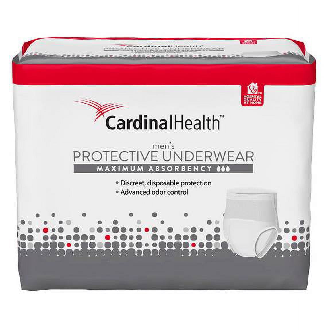 Cardinal Health Men's Underwear Maximum Absorbency Size: Large-XL, Package Count: 72