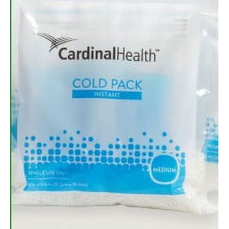 Cardinal Health Non-Sweat Instant Cold Pack General Purpose Medium 6 X 6-1/2 Inch Plastic / Ammonium Nitrate / Water Disposable, 2 Pack - 11445-020