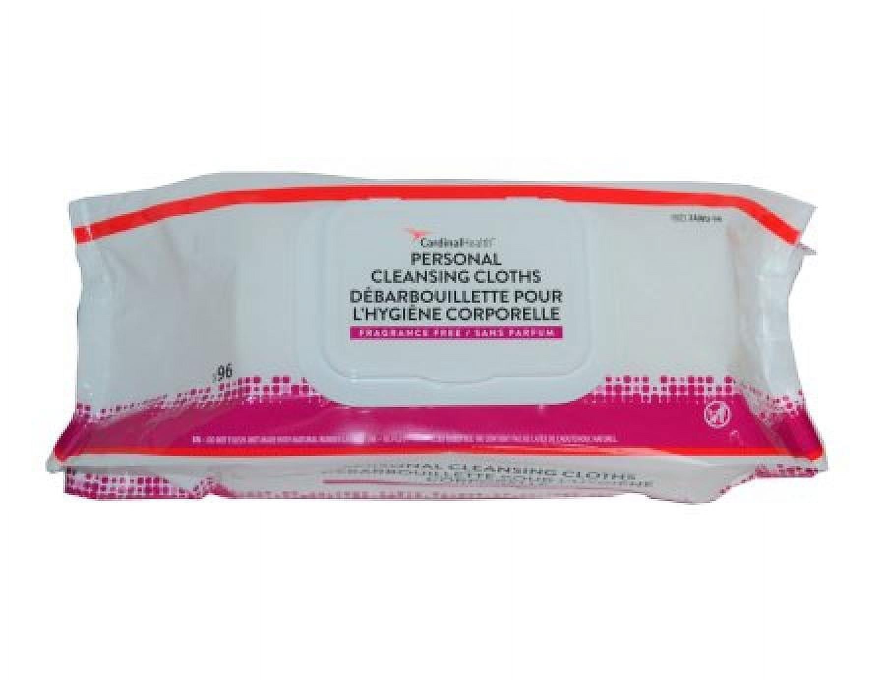 Cardinal Health Personal Cleansing Cloth - 9 Inches x 13 Inches, Soft Pack, Pre-Moistened, Unscented, 576 Count