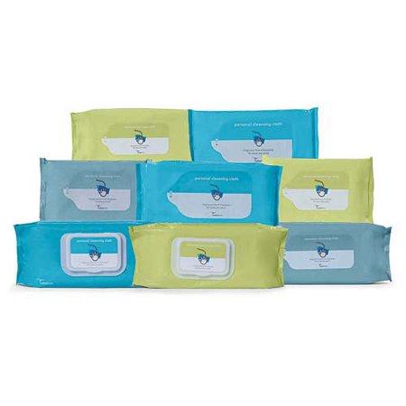 Cardinal Health Personal Cleansing Cloth, Unscented, Flushable Pack of 42 Each