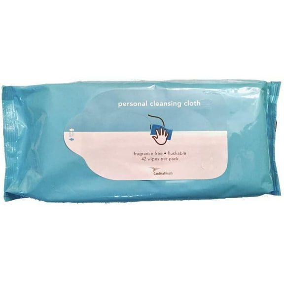 Cardinal Health Personal Cleansing Cloths - Hydraspun Fiber, Unscented, pH Balanced, 504 Count