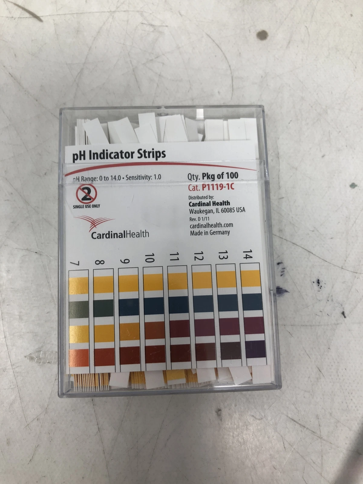 Cardinal Health Ph Indicator Strips Qty Pkg Of 100 Cat.P1119-1C