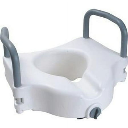 Cardinal Health Raised Toilet Seat with Arms and Lock 5'' 1 Count