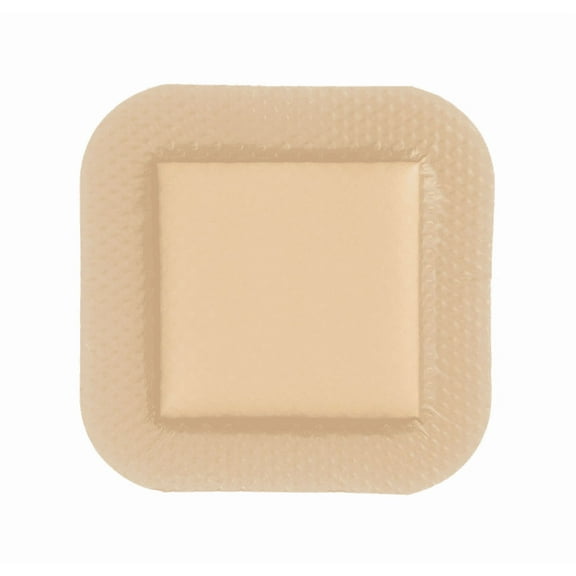 Cardinal Health Silicone Bordered Foam Dressing, 4 x 4 In., Sterile, Latex-Free, 5 Count