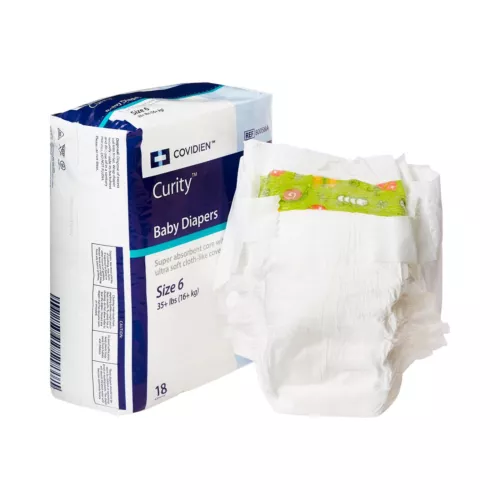 Cardinal Health Wings Baby Baby Diaper Size 6 / 2X-Large Over 35 lbs. 80058A 18