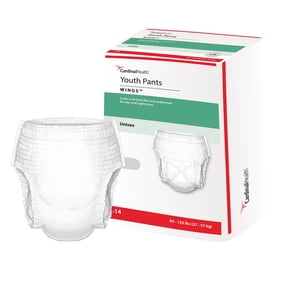 Cardinal Health Youth Pants, Overnight Pull Up Diaper, Disposable - Size Large, 51-70 lbs, 14 Count, 4 Packs, 56 Total