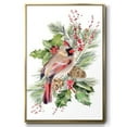 thumbnail image 1 of Cardinal Holly Christmas Collection B - Framed Gallery Wrapped Holiday Canvas - 27 x 41 - Gold Frame, 1 of 8