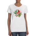 thumbnail image 1 of Cardinal Holly Christmas. T-Shirt Women -Jennifer Paxton Parker Designs, Female Large, 1 of 4