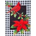 thumbnail image 1 of Cardinal & Holly Garden Suede Flag, 1 of 2