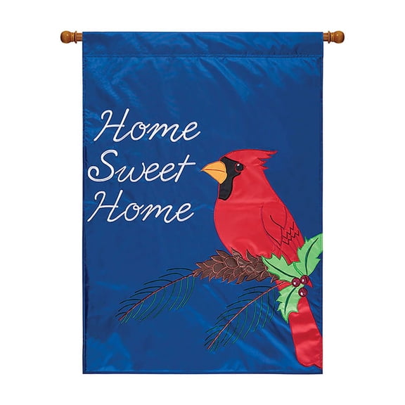 Cardinal Home Sweet Home Garden Flag