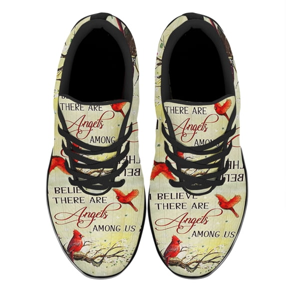 Cardinal I Believe There Are Angels Among Shoes Women's Fashion Sneakers Tennis Running Shoes for Men Women Black Size 11.5