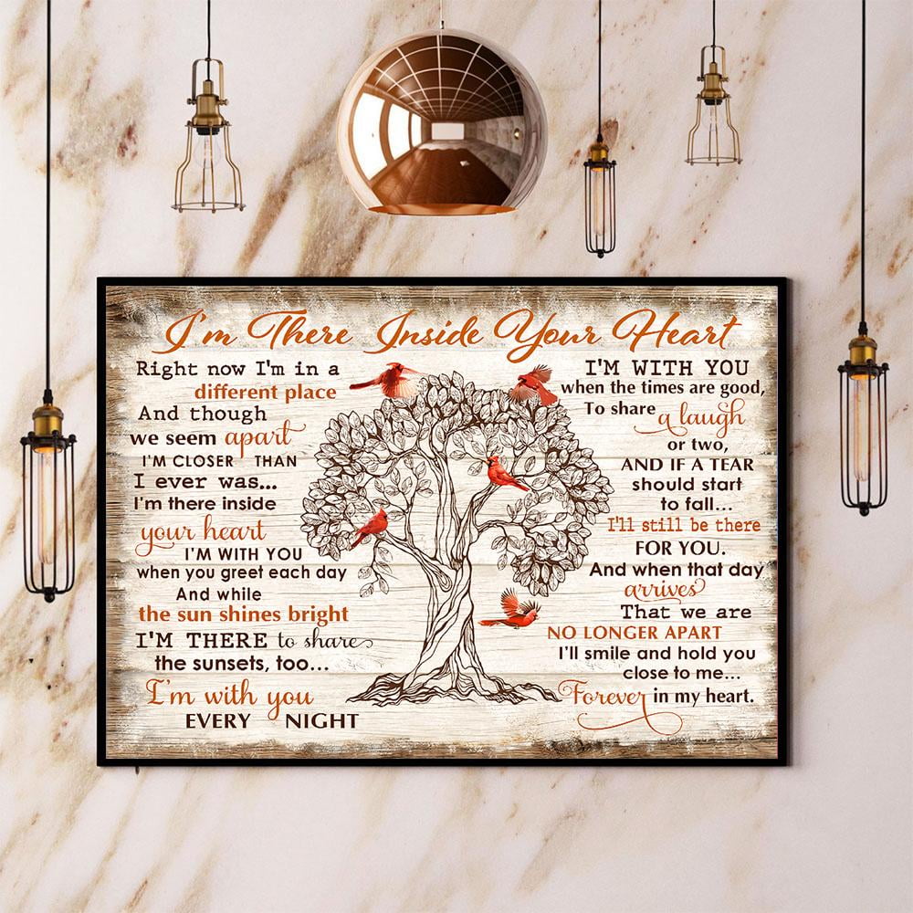 Cardinal I'M There Inside Your Heart Paper Poster No Frame Matte Wall