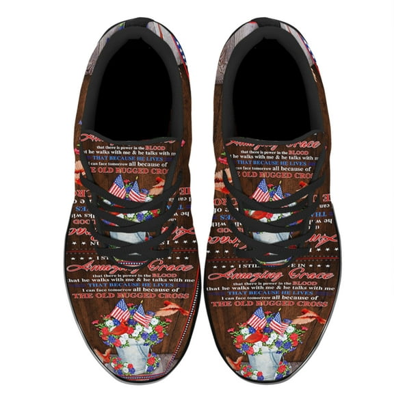 Cardinal I Still Believe In Amazing Grace Shoes Women's Fashion Sneakers Tennis Running Shoes for Men Women Black Size 3.5