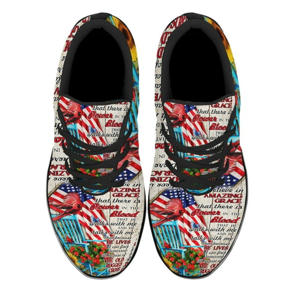 Cardinal I Still Believe In Amazing Grace Shoes Women's Fashion Sneakers Tennis Running Shoes for Men Women Black Size 3.5