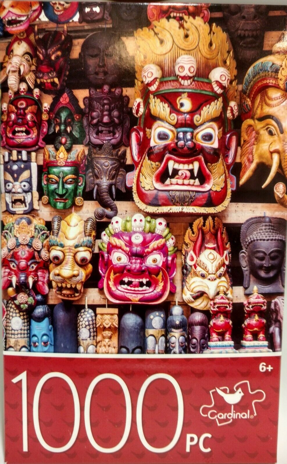 Cardinal Jigsaw Puzzles for Adults Kids 1000 Pcs 14Inchx 22InchColorful Wooden Masks - image 1 of 2