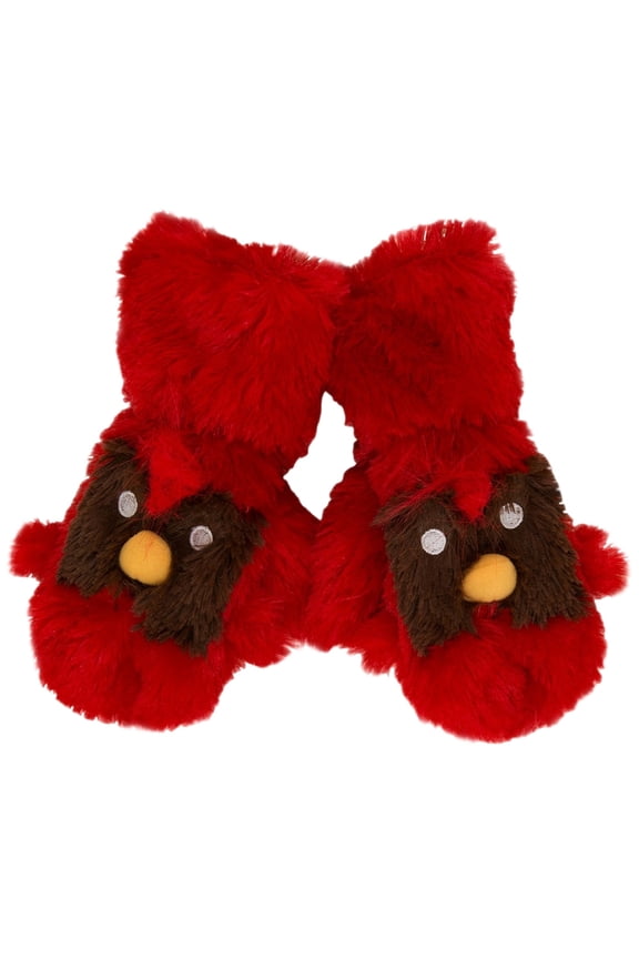 Cardinal Juvy Fuzzy Fleece Mittens