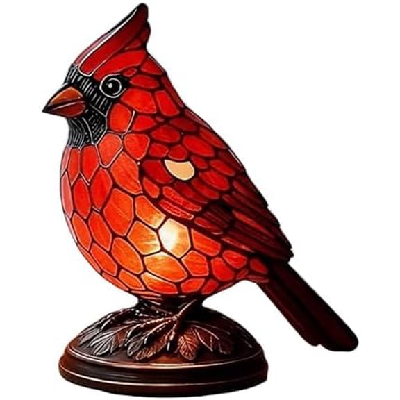 Cardinal Lamp, Red Cardinal Lamp, Resin Birds Night Light, Red Resin Birds Desk Light for Bedroom Living Room, Office$$