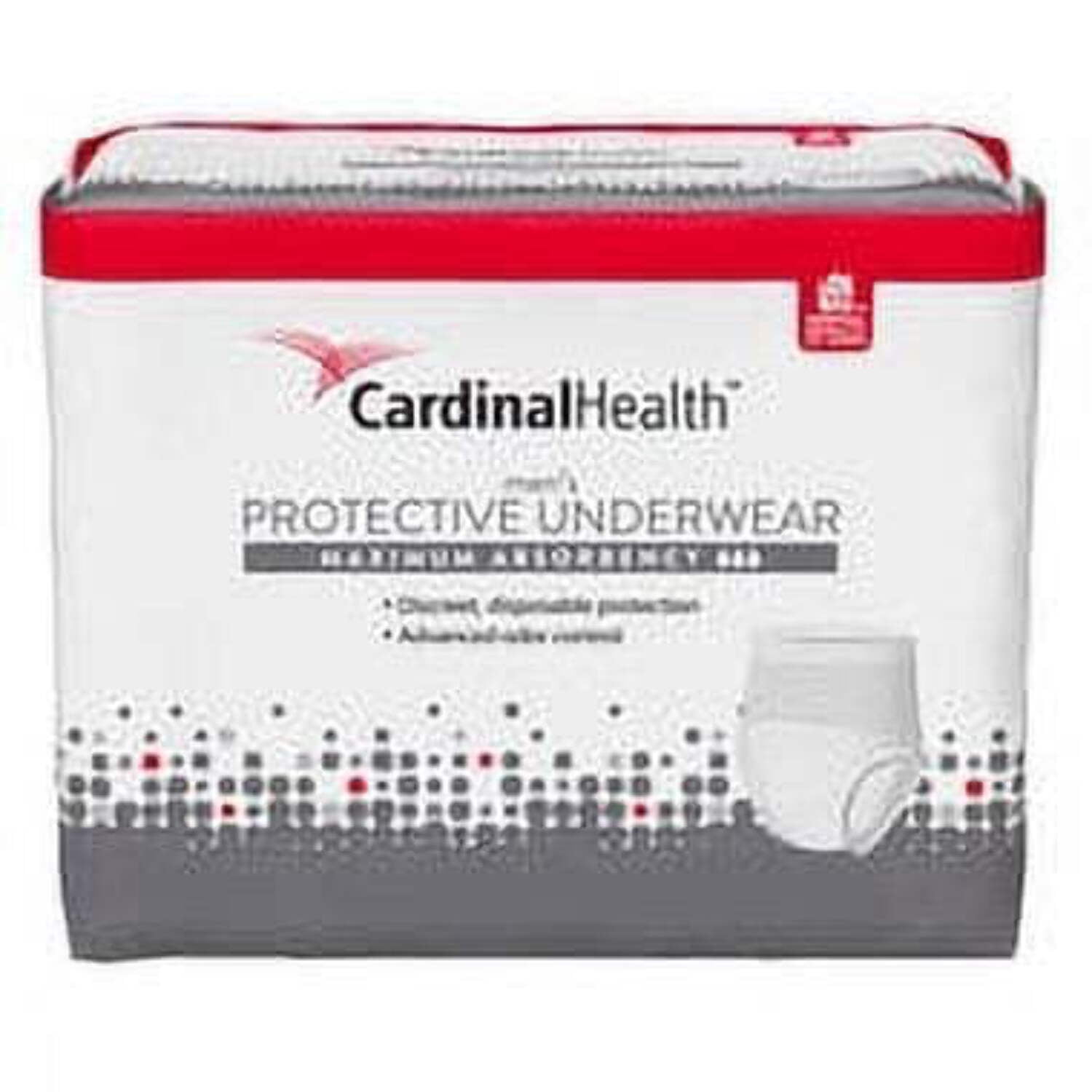 CARDINAL HEALTH Cardinal Maximum Absorbency Protective Underwear for Men, Large/Extra Large, 45 - 58", 130 - 230 lbs REPLACES ZRPUM18-Pack of 18